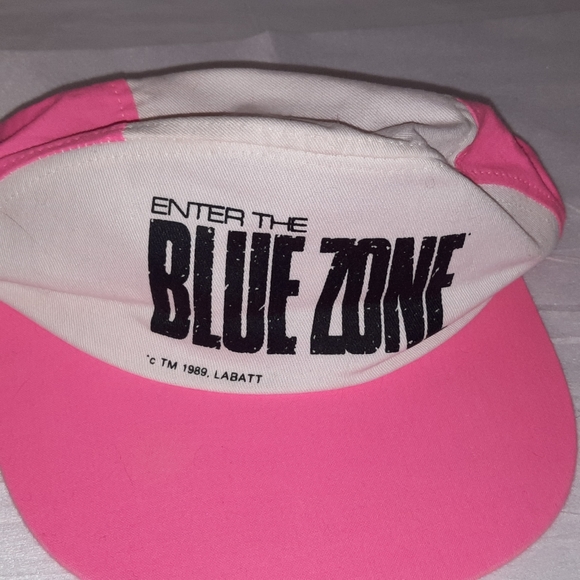 Vintage 89 Labatt Neon Pink snapback painters style hat - Picture 2 of 9